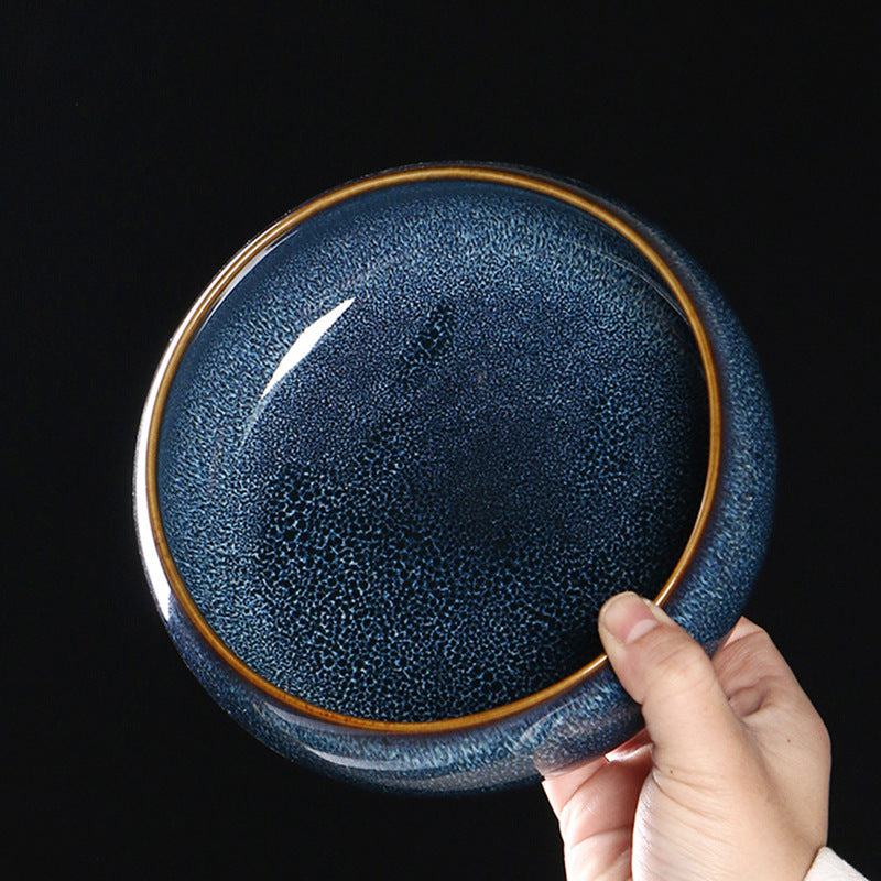 Kiln-Changed Ceramic Tea Washers – Hare’s Fur Texture, Chinese Style