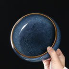 Kiln-Changed Ceramic Tea Washers – Hare’s Fur Texture, Chinese Style