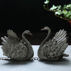 Color-Changing Swan Tea Pet & Lid Rest – Elegant Resin Tea Ornament