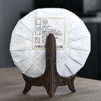Wood-Grain Plastic Pu’er Tea Cake Stand – 6 Inch, for 357g Tea Cake