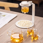 Automatic Tea Set – One-Button Tea Maker, Glass Teapot with Filter, 400ml Fairness Cup