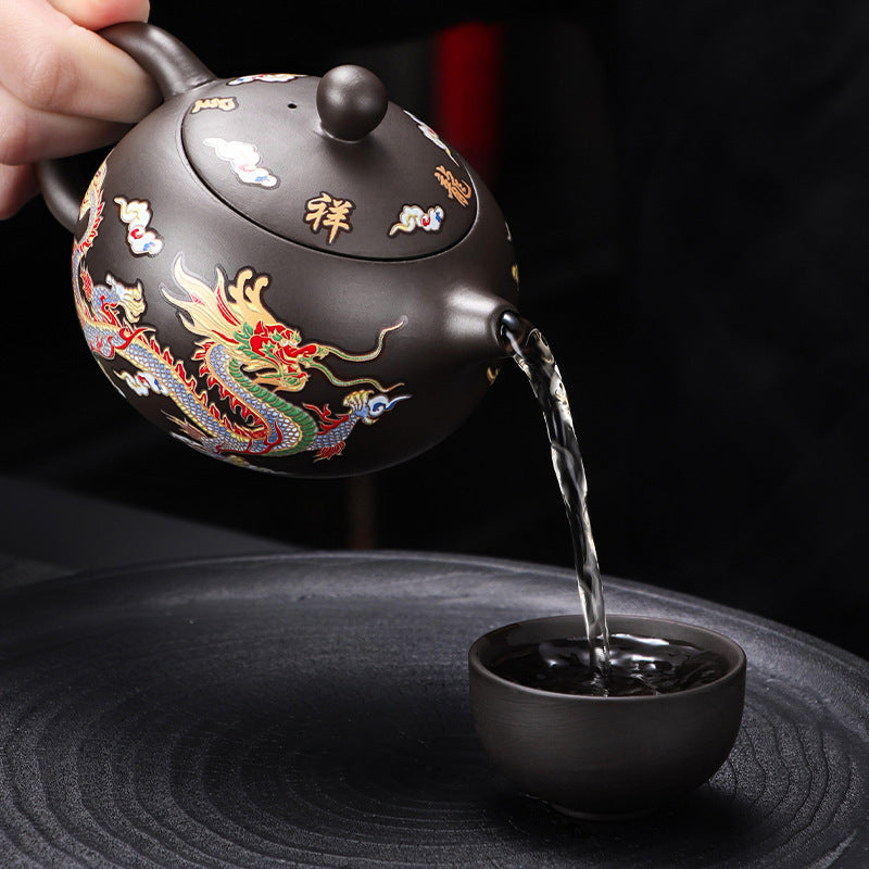 Purple Clay Xi Shi Chinese Teapot – Color-Changing & Whistling (Phoenix Song), 250ml