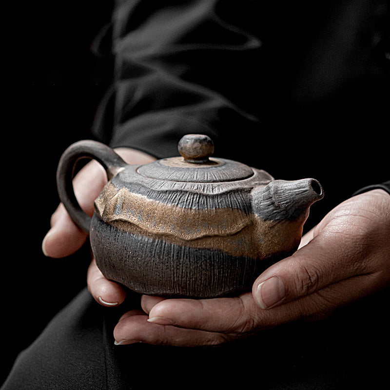 Retro Ceramic Japanese Teapot – Antique Style, Built-in Filter