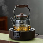 Glass Steaming Teapot – Heat-Resistant, 1000ml, Stovetop Compatible