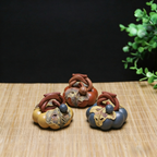 Hand-crafted Pumpkin Purple Clay Tea Pet