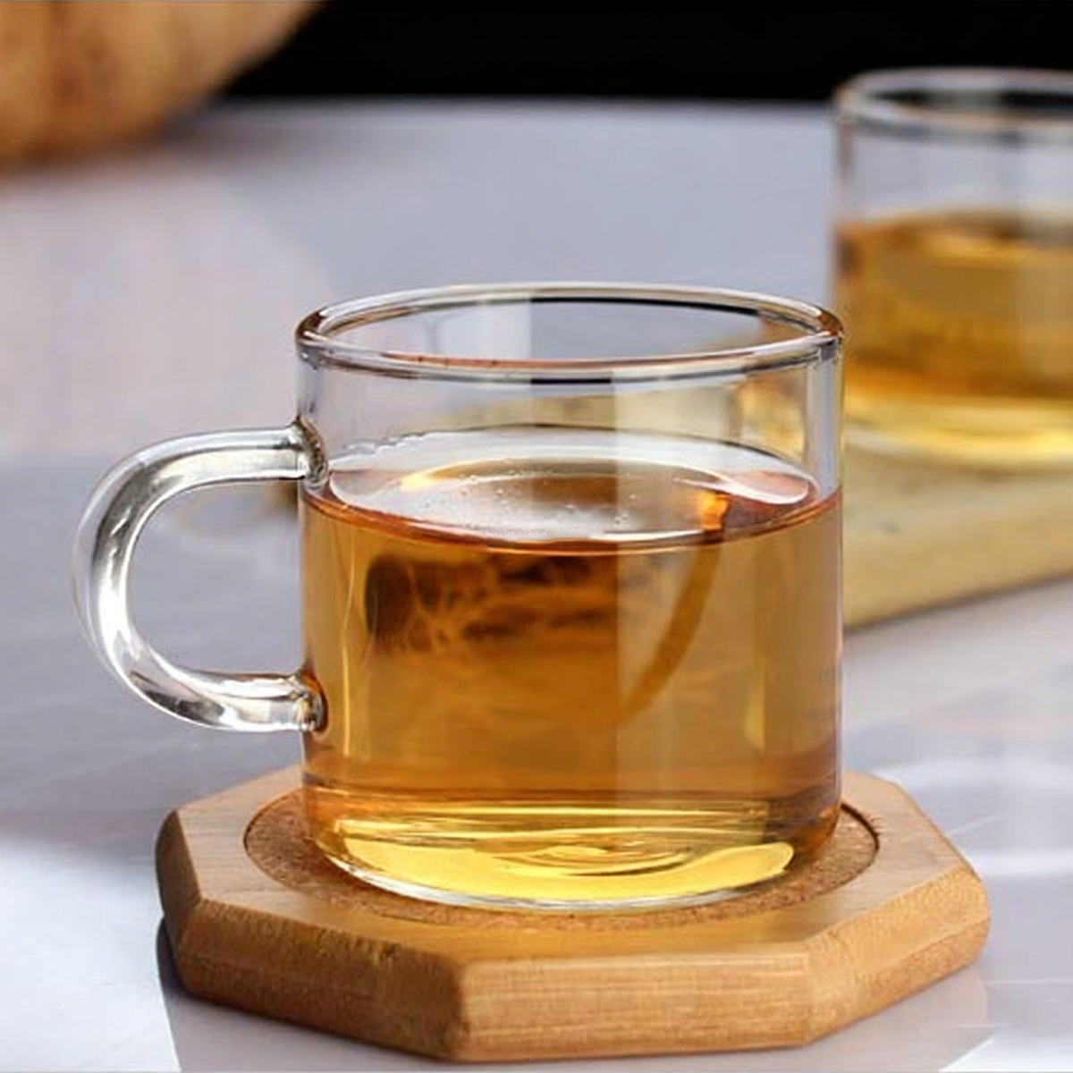 透明简约玻璃茶杯 (6个装)