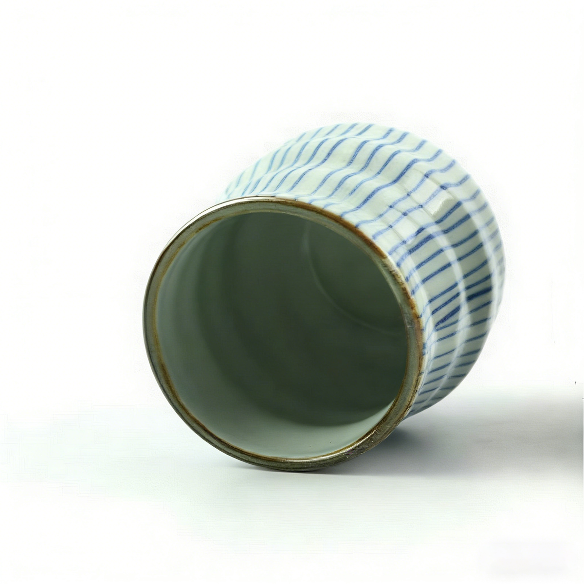 日式萩烧条纹茶杯