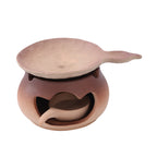 Japanese Coarse Clay Tea Warmer – Candle Heated, Tea Aroma Warmer, 15cm