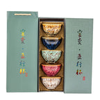 Kiln-Changed Five Elements Gongfu Tea Cup – Ceramic Gift Set with Bag
