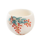 Hand-Painted Chinese Master Tea Cup – “Persimmon Fortune” & “Wisteria” Designs, 150ml