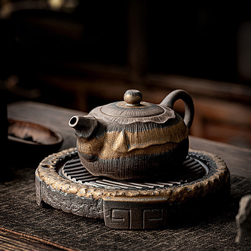 Retro Ceramic Japanese Teapot – Antique Style, Built-in Filter