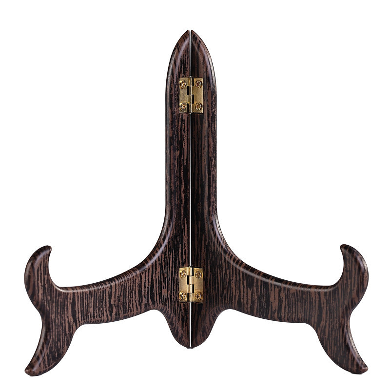 Wood-Grain Plastic Pu’er Tea Cake Stand – 6 Inch, for 357g Tea Cake