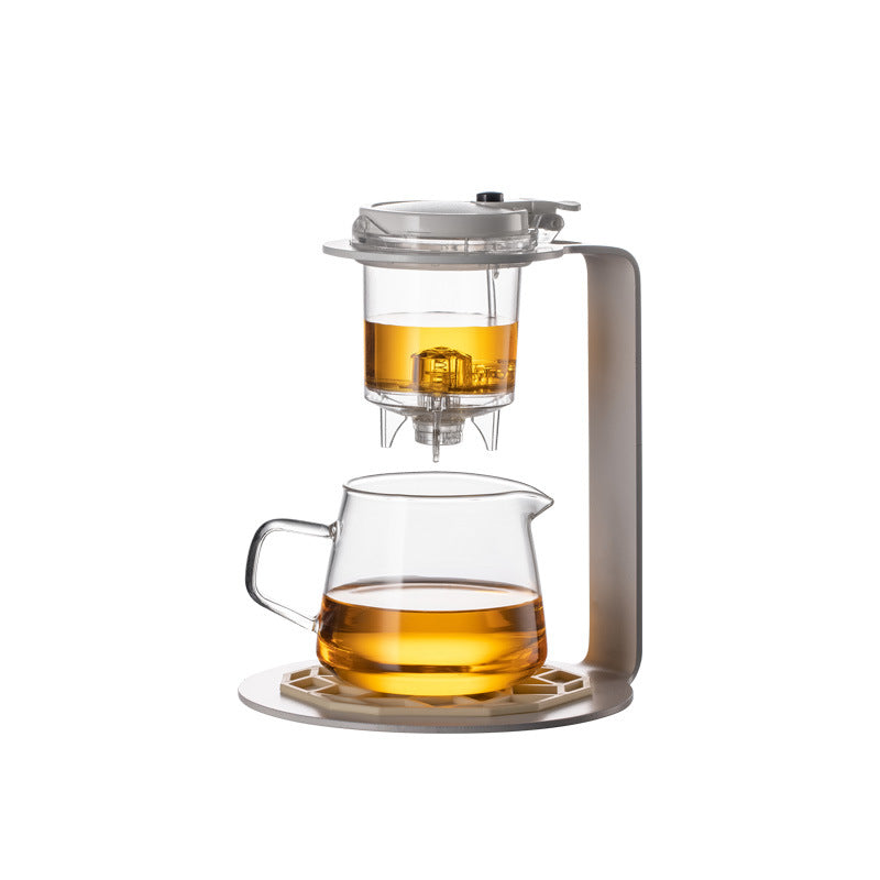 Automatic Tea Set – One-Button Tea Maker, Glass Teapot with Filter, 400ml Fairness Cup