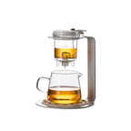 Automatic Tea Set – One-Button Tea Maker, Glass Teapot with Filter, 400ml Fairness Cup