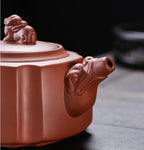 Chinese Teapot – Purple Clay Square Dragon Shape