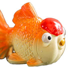 Color-Changing Goldfish Tea Pet – Cute Resin Figurine, Lucky Desk Ornament