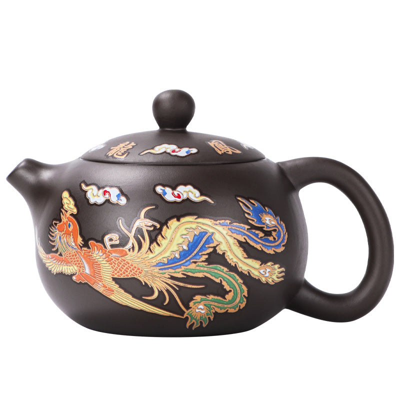 Purple Clay Xi Shi Chinese Teapot – Color-Changing & Whistling (Phoenix Song), 250ml