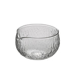 Japanese Matcha Bowl with Spout – Hammered Glass Tea Bowl, 500ml