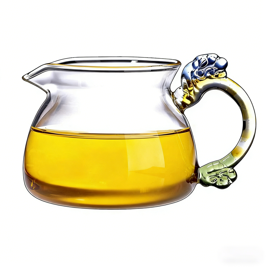 带龙柄的玻璃公道杯