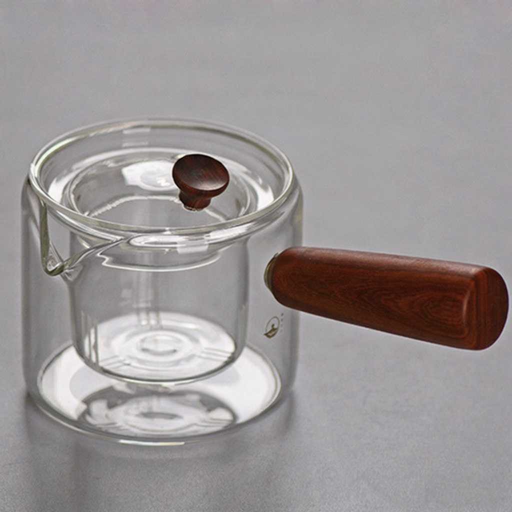 带木柄玻璃茶壶