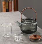 Diamond Pattern Glass Teapot – Heat-Resistant, Stovetop Compatible