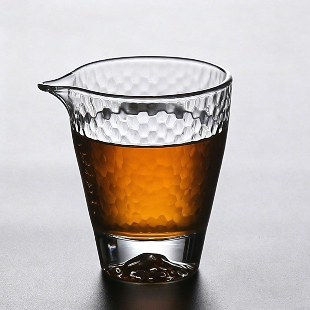 Ice Block Glass Tea Set With Tea Washer