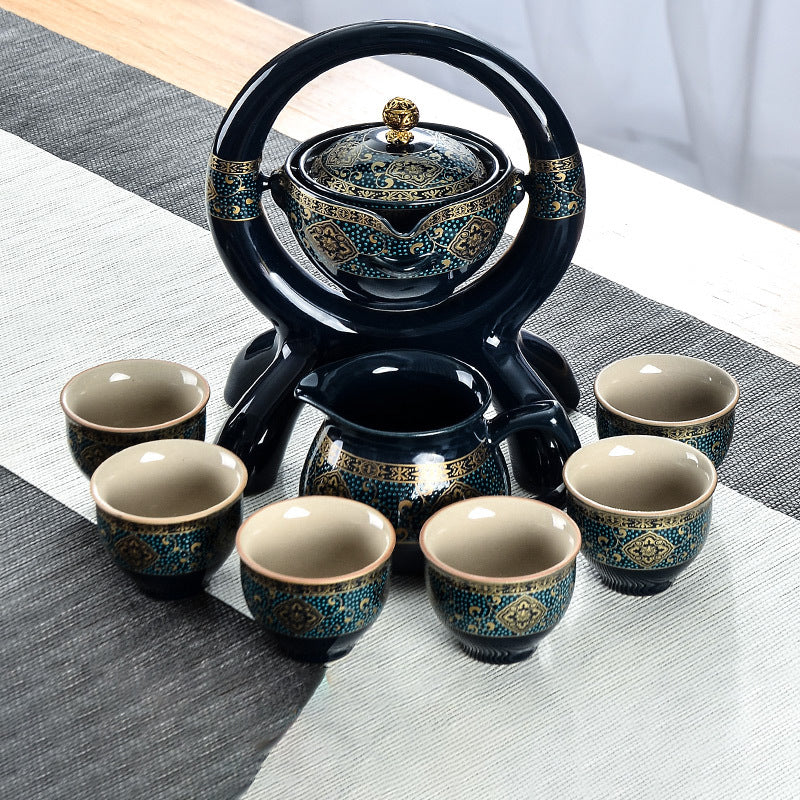 Blue and White Porcelain Tea Set – Semi-Automatic Gongfu Set