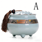 Lotus Shaped Ge Kiln Tea Caddy