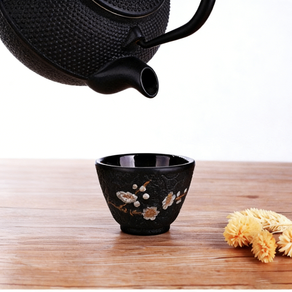 铸铁梅花茶杯