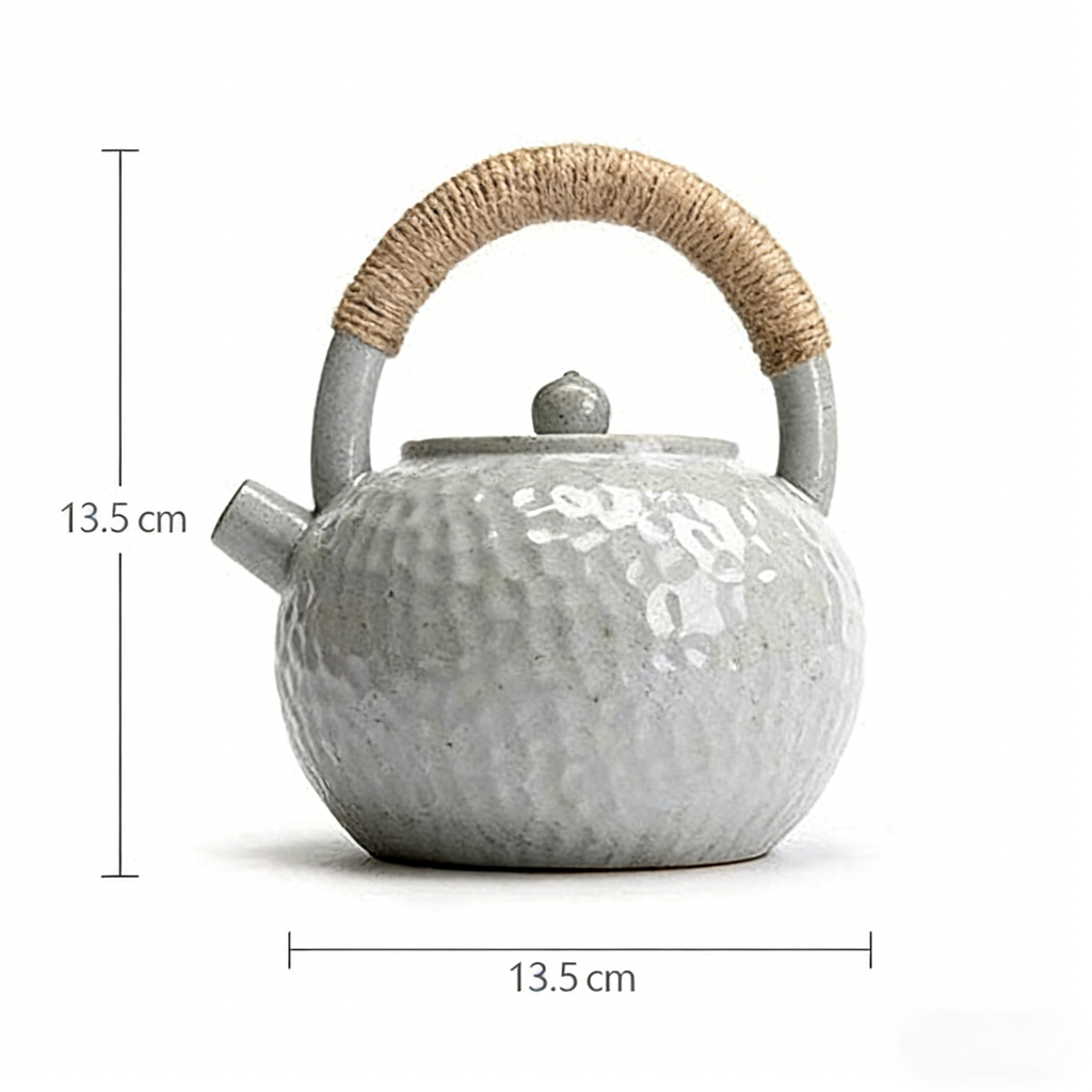 粗陶茶壶带酒精加热底座