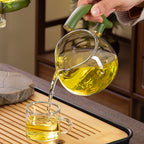 Automatic Tea Set – Panda Magnetic Glass Teapot, 6 Cups & Tea Tray, 350ml