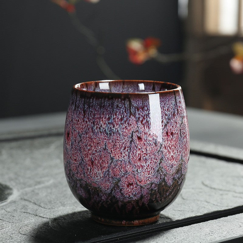 Kiln-Changed Ceramic Gongfu Tea Cups – High-Footed Master Cup