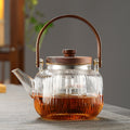 Diamond Pattern Glass Teapot – Heat-Resistant, Stovetop Compatible