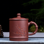 Yixing Purple Clay Plum Bamboo Tea Cup