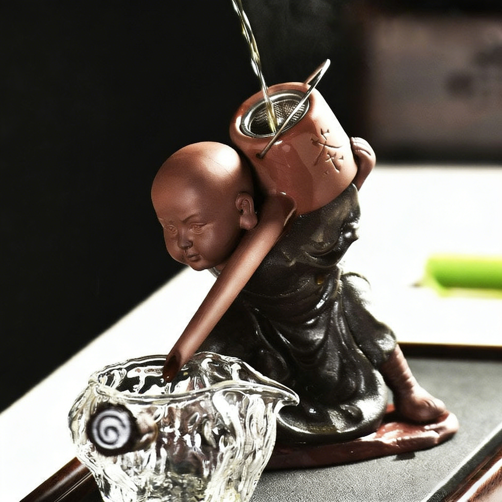 Little Monk Tea Strainer With Glass Fair Cup