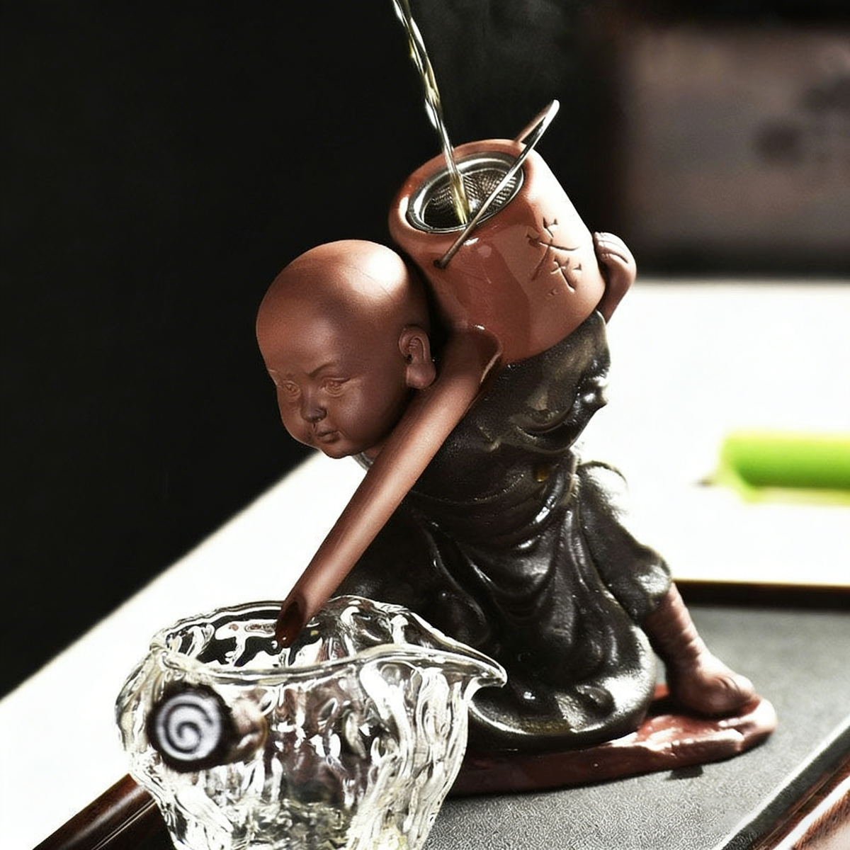 Little Monk Tea Strainer With Glass Fair Cup