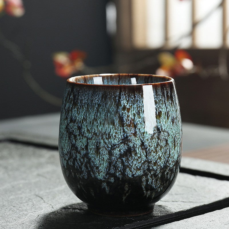 Kiln-Changed Ceramic Gongfu Tea Cups – High-Footed Master Cup