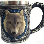 Stainless Steel Wolf Mug