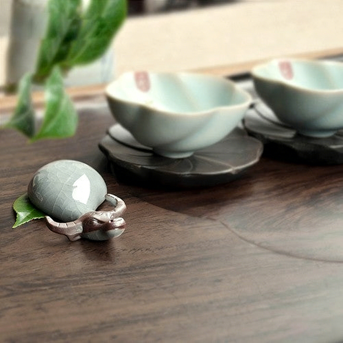 汝窑冰裂茶宠