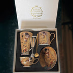 Bone China Coffee Set – Vintage European Style, Gift Box