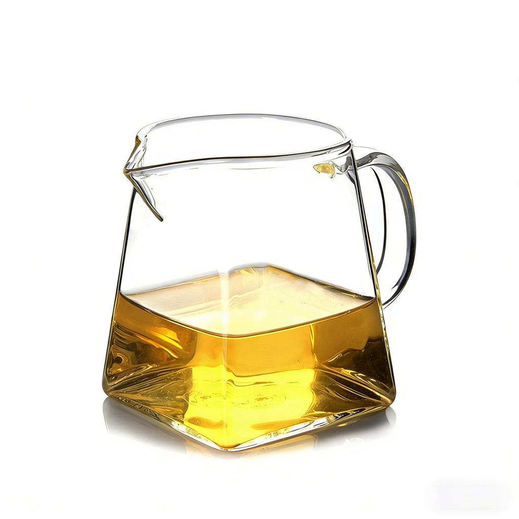 加厚带滤网玻璃公道杯