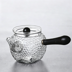 Ice Block Glass Tea Set With Tea Washer