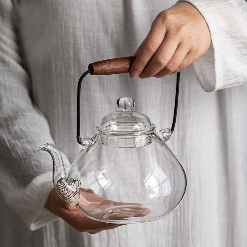 Japanese-Style Glass Teapot – Heat-Resistant Stovetop Kettle