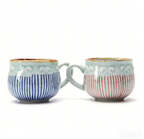 (Set of Two) Japanese Tea Cup With Handle And Saucer