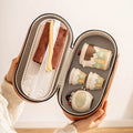 Porcelain Travel Tea Set – Moon White, 1 Teapot + 4 Cups + Tea Canister + Tray, with Brown Travel Pouch