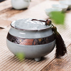 Lotus Shaped Ge Kiln Tea Caddy