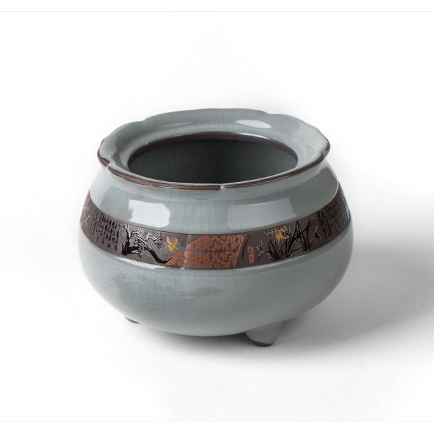 Lotus Shaped Ge Kiln Tea Caddy