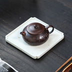 Yixing Purple Clay Calligraphy Carving Teapot