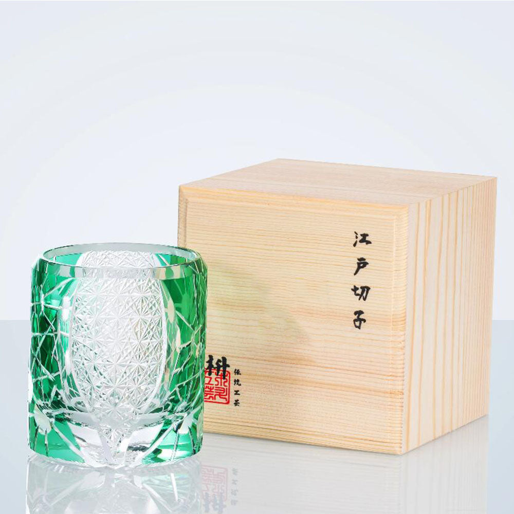 Edo Kiriko Handcrafted Planet Whisky Glass Tea Cup