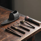 Ceramic Boat Tea Utensil Set With Monk
